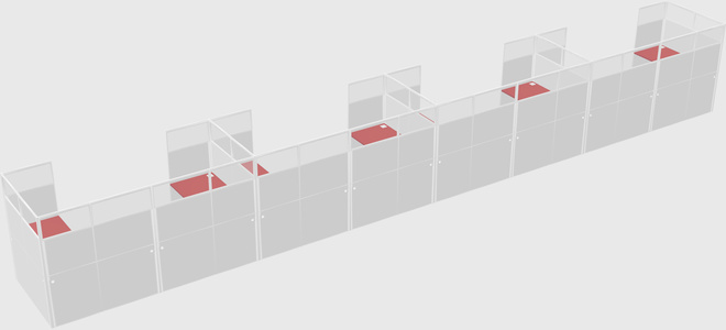 U-shaped cubicle