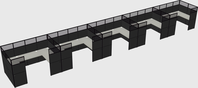U-shaped cubicle