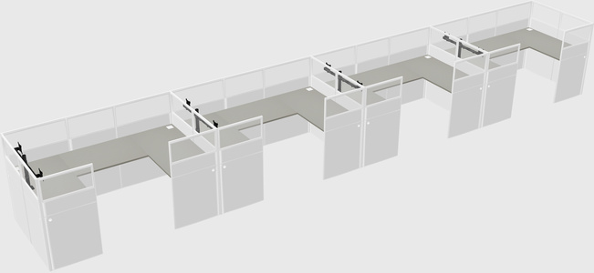 U-shaped cubicle