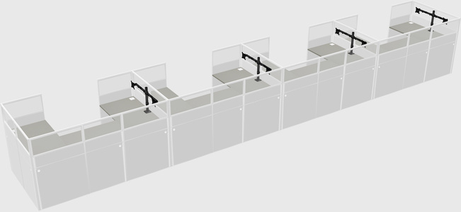 U-shaped cubicle