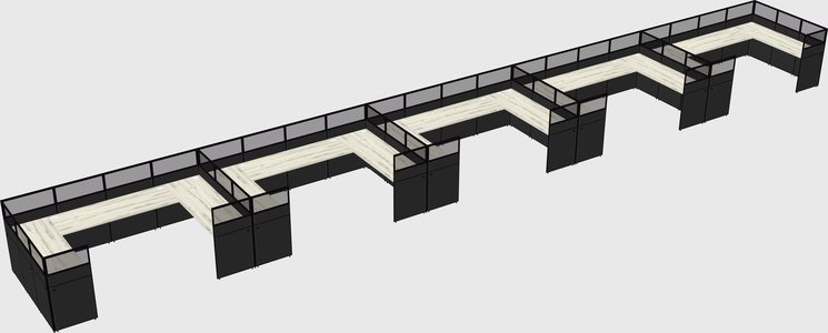 U-shaped cubicle