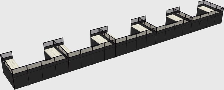 U-shaped cubicle