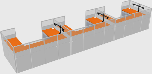 Cabine en u