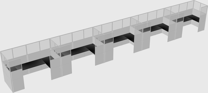 U-shaped cubicle
