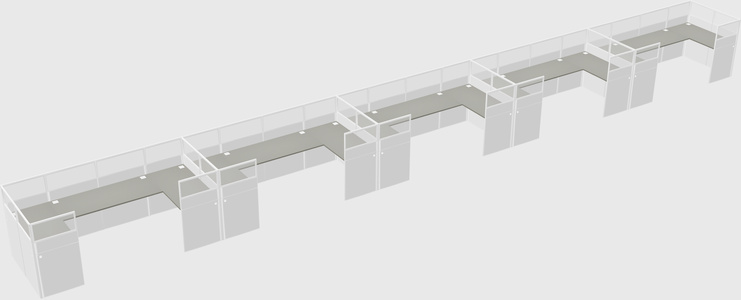 U-shaped cubicle