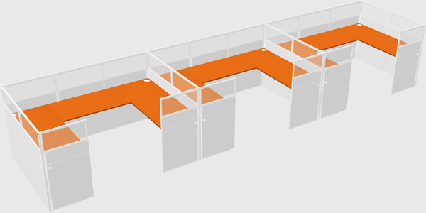 U-shaped cubicle
