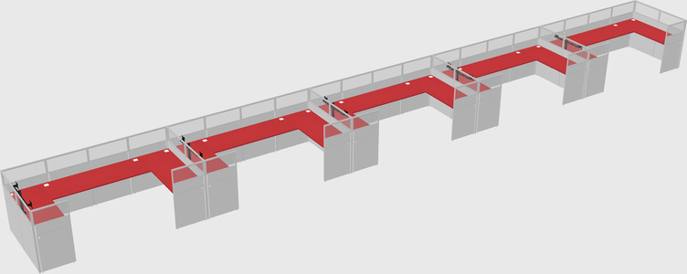 U-shaped cubicle