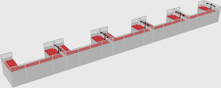 U-shaped cubicle