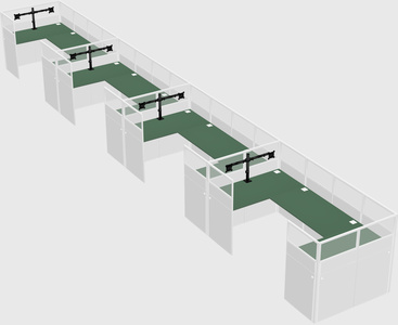 U-shaped cubicle