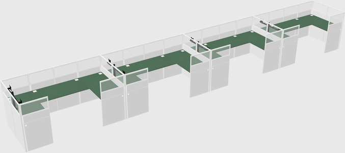 U-shaped cubicle