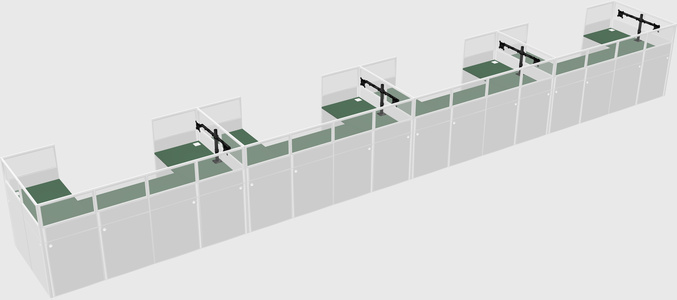 U-shaped cubicle