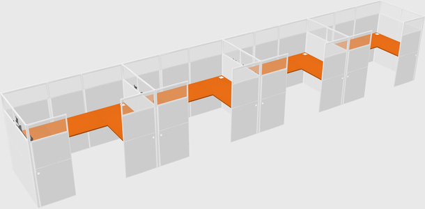 U-shaped cubicle