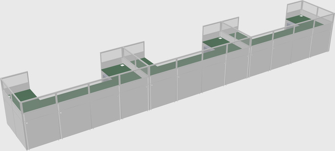 U-shaped cubicle