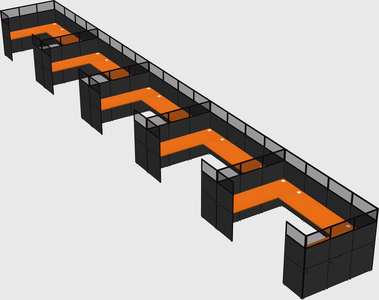 U-shaped cubicle