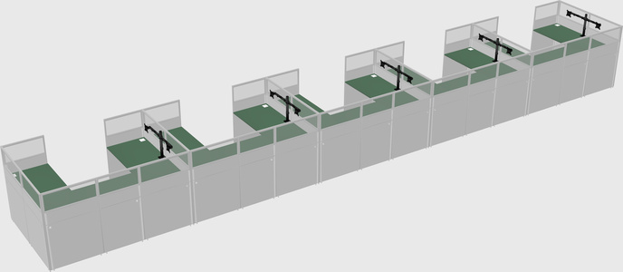 Cabine en u