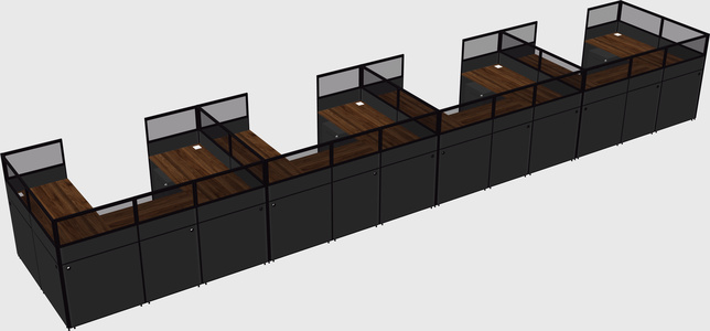 U-shaped cubicle