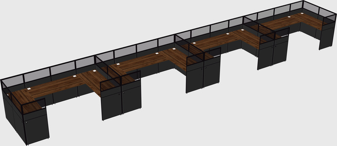 U-shaped cubicle