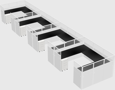 U-shaped cubicle