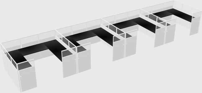 U-shaped cubicle