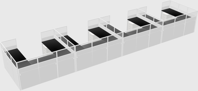 U-shaped cubicle