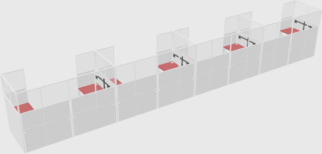 U-shaped cubicle