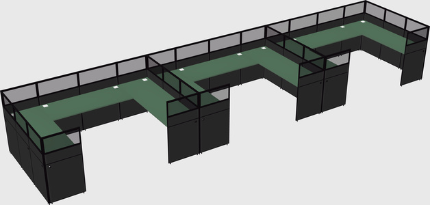 U-shaped cubicle