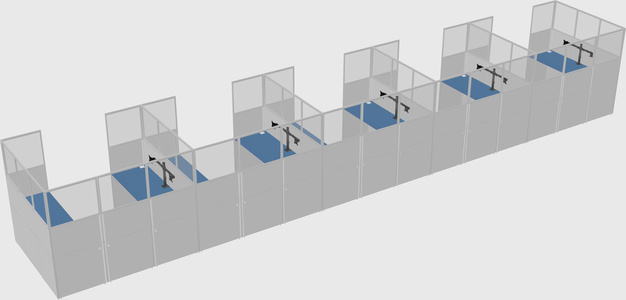 U-shaped cubicle