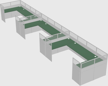 U-shaped cubicle