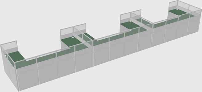 U-shaped cubicle