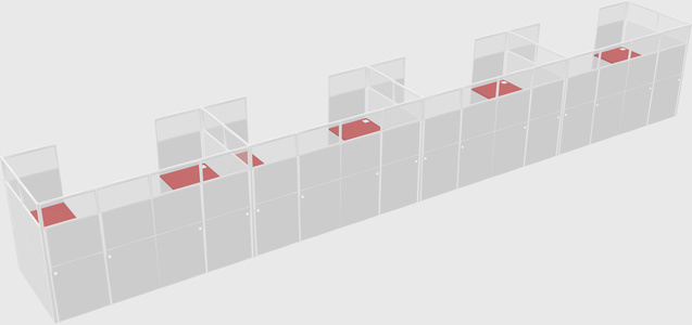 U-shaped cubicle