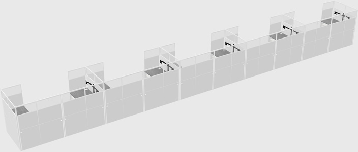 U-shaped cubicle