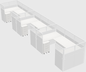 U-shaped cubicle