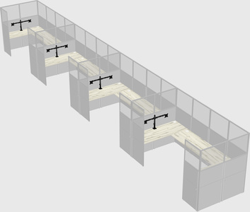 U-shaped cubicle