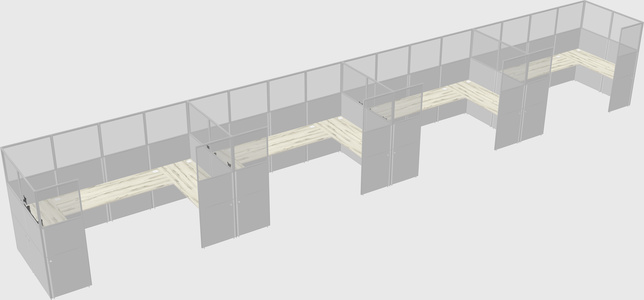 U-shaped cubicle