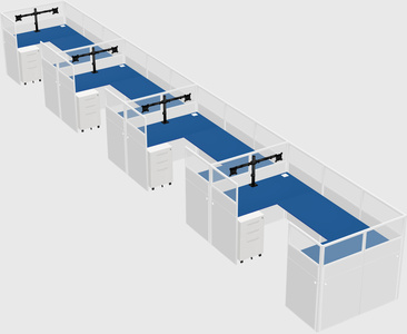 U-shaped cubicle