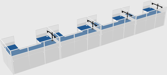 U-shaped cubicle