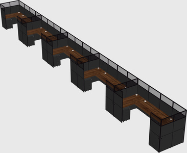U-shaped cubicle