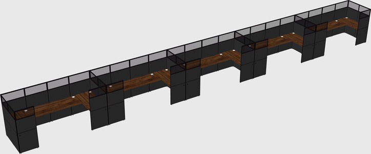 U-shaped cubicle