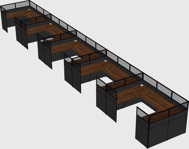 U-shaped cubicle