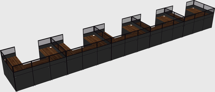 U-shaped cubicle