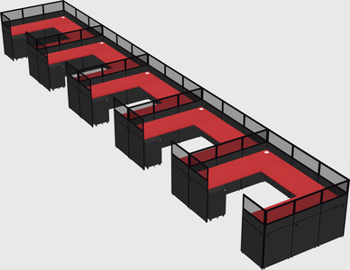 U-shaped cubicle