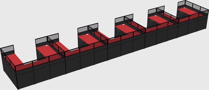 U-shaped cubicle