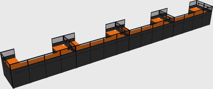 U-shaped cubicle