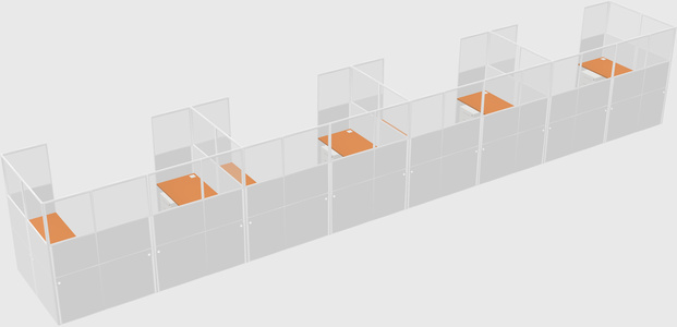U-shaped cubicle