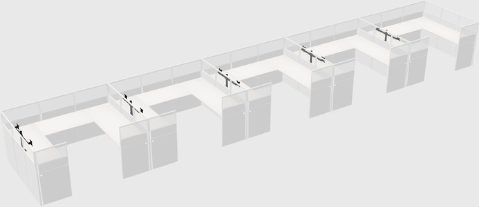 U-shaped cubicle