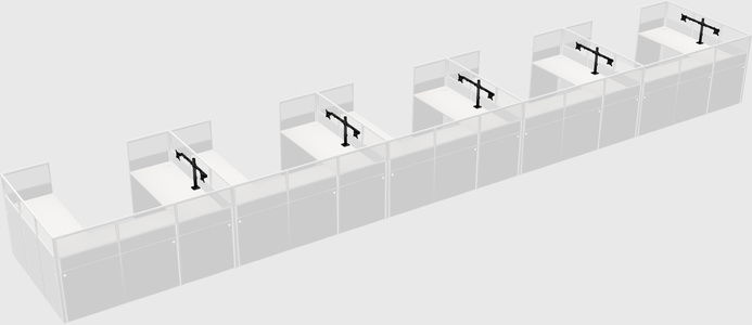 U-shaped cubicle