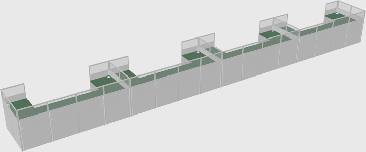 U-shaped cubicle