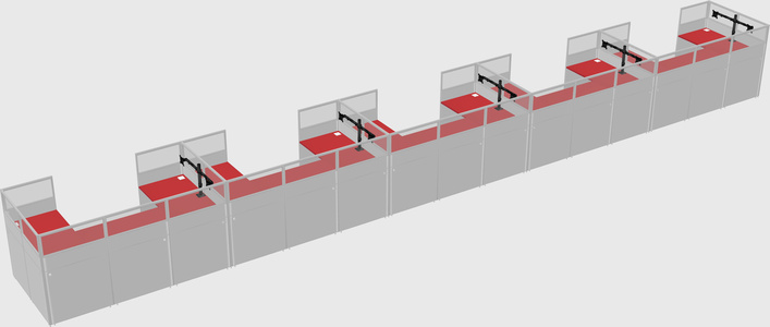 U-shaped cubicle