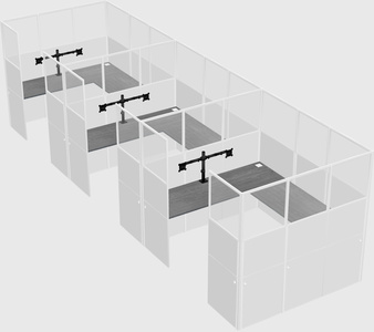 U-shaped cubicle