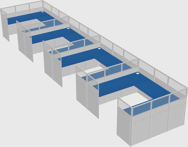 U-shaped cubicle